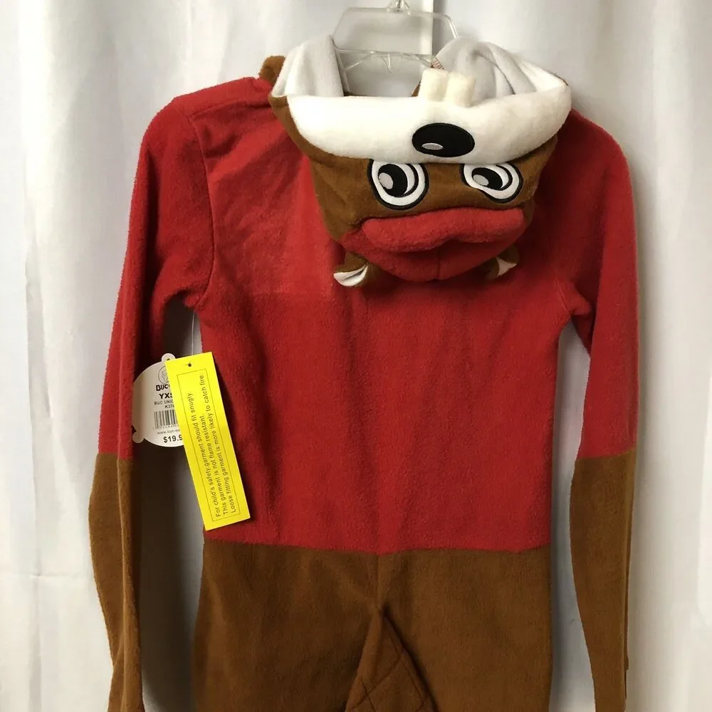 Buc-ee's Beaver Mascot Buc Union Body Suit Costume Pajamas Youth XS NWT